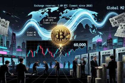 Bitcoin resiste el miedo a una “WW3” y se aferra a USD $60.000 mientras cae la oferta en exchanges