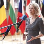 La Alta Representante de la Unión Europea para Política Exterior, Kaja Kallas, habla en rueda de prensa.
