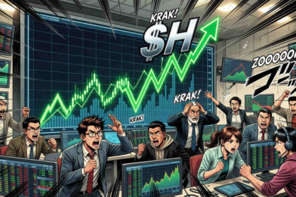 Gráfica de $H con un aumento del 39% en 24 horas