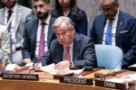 El secretario general de la ONU, António Guterres, en una reunión de la Asamblea General