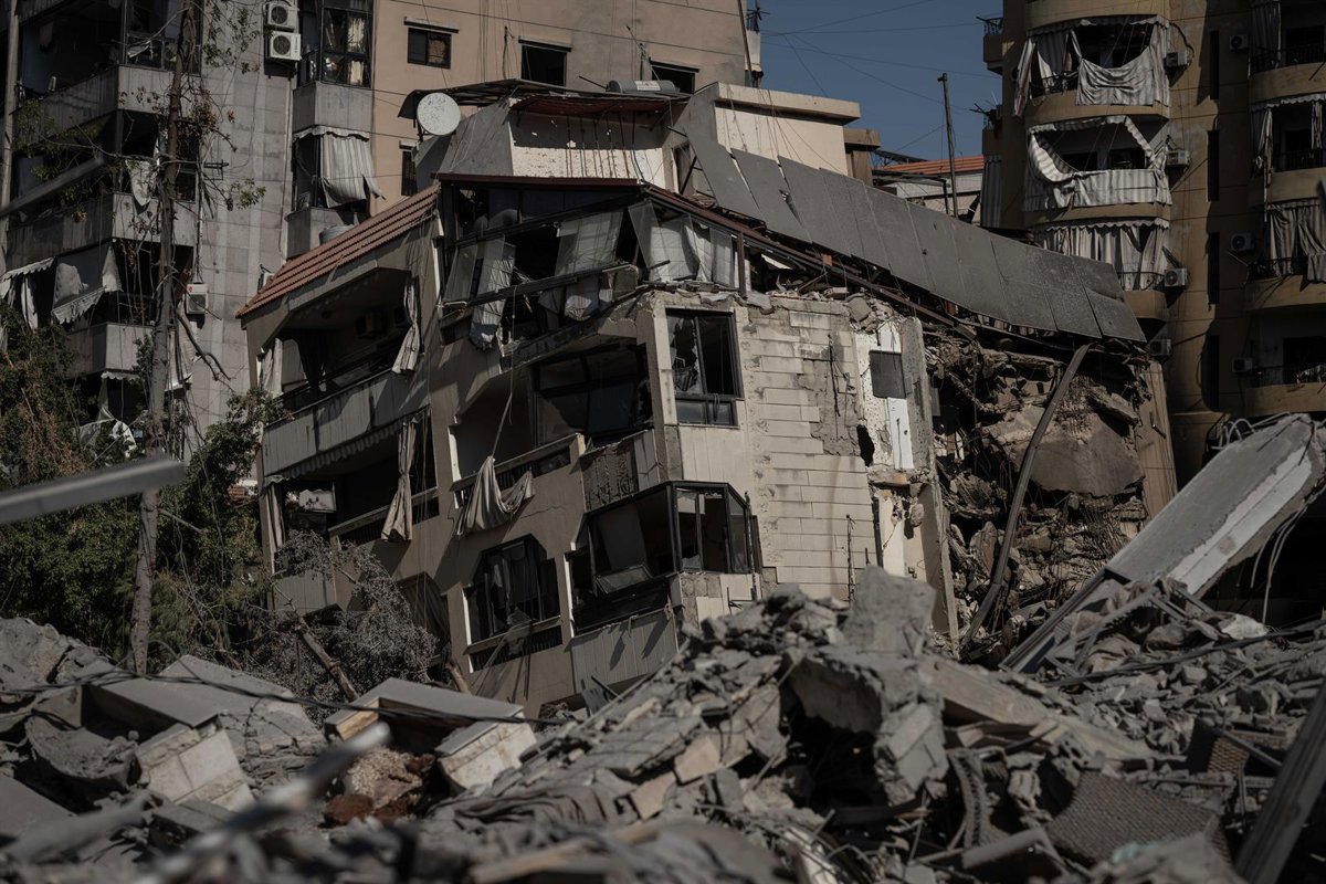 Imagen de archivo de un ataque israelí contra Dahiya, el bastión de Hezbolá en el sur de Beirut