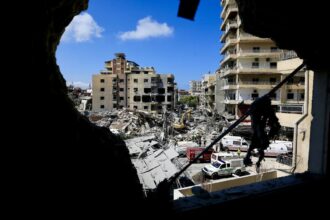 Imagen de archivo de estragos causados por ataques israelíes en el sur de Líbano