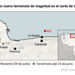 Edificios dañados en La Guaira tras el terremoto de magnitud 4,2 y sus réplicas