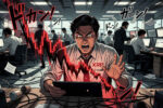 Gráfica de XRP mostrando una caída del 4,67% hasta $1,25 con indicadores técnicos en zona de alerta