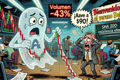 Aave (AAVE) se desploma 3,3% y pone en peligro el soporte de los USD $90